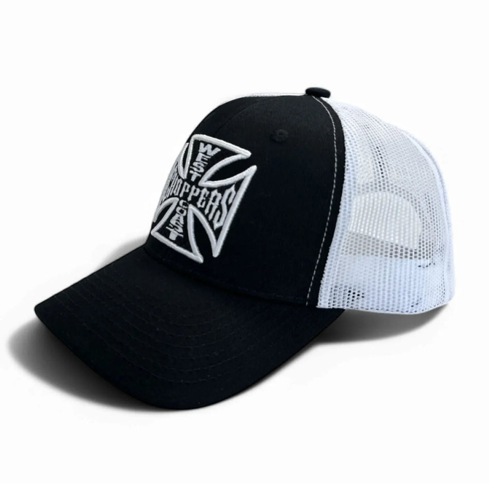 West Coast Choppers OG Cross Cap Black/White