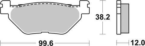 SBS Organic Rear Brake Pads 169CT