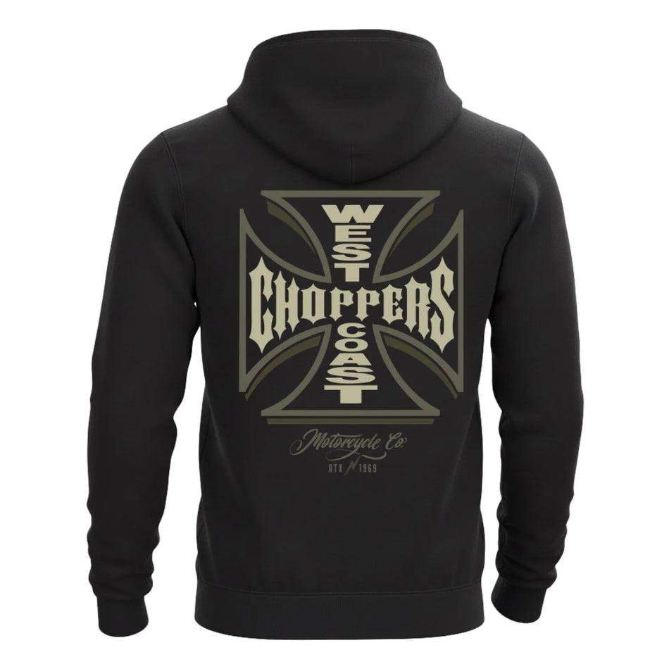 West Coast Choppers Gangscript Zip Hoodie Black