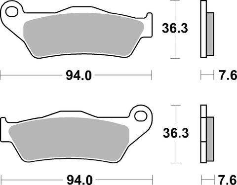 SBS Organic Front & Rear Brake Pads 151HF