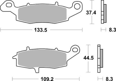 SBS Organic Front & Rear Brake Pads 704HF