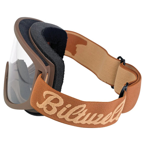 Biltwell Moto 2.0 Script Goggles Chocolate