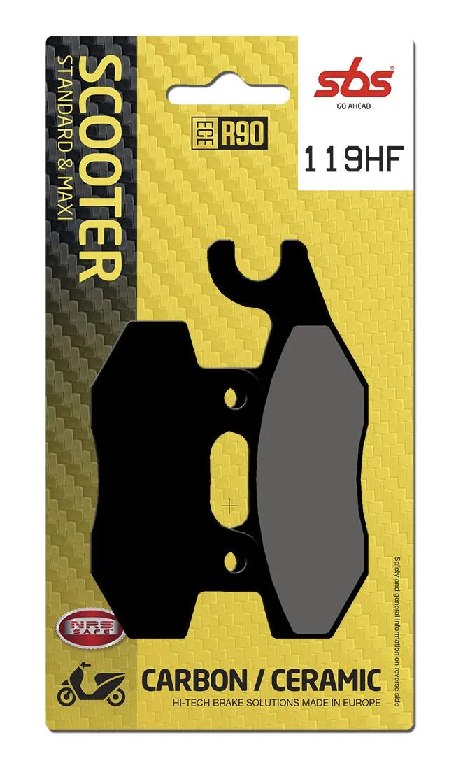 SBS Organic Front & Rear Brake Pads 119HF