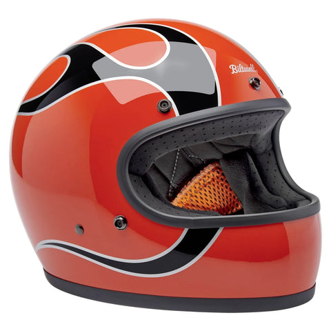 Biltwell Gringo Helmet Comp Orange Flames