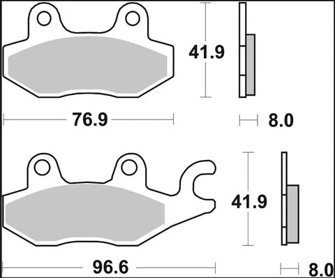 Brembo Sintered Metal Front & Rear Brake Pads 07YA22SP