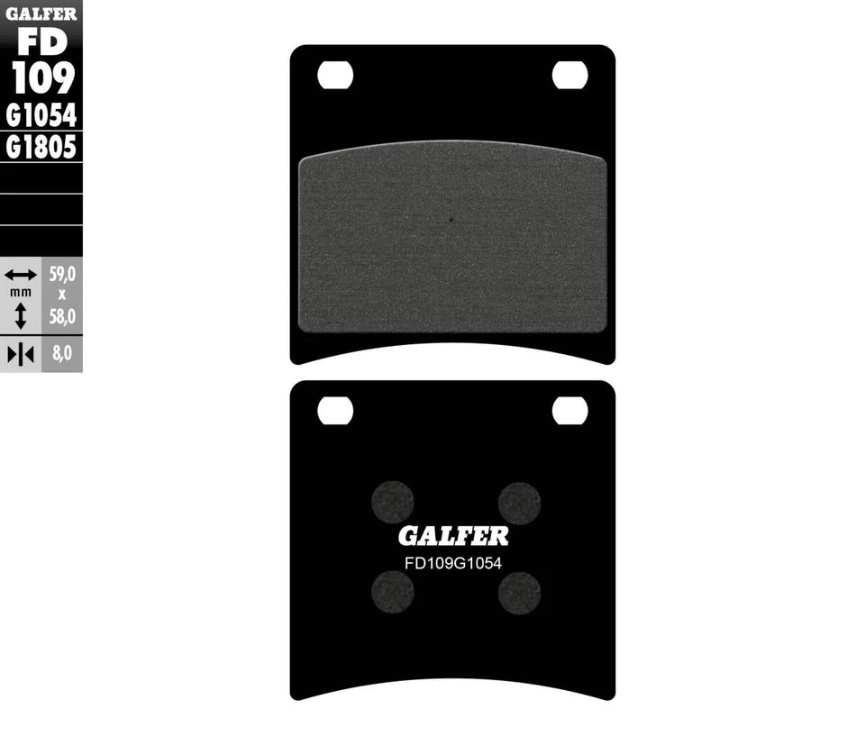 Galfer Sintered Metal Front & Rear Brake Pads FD109G1054
