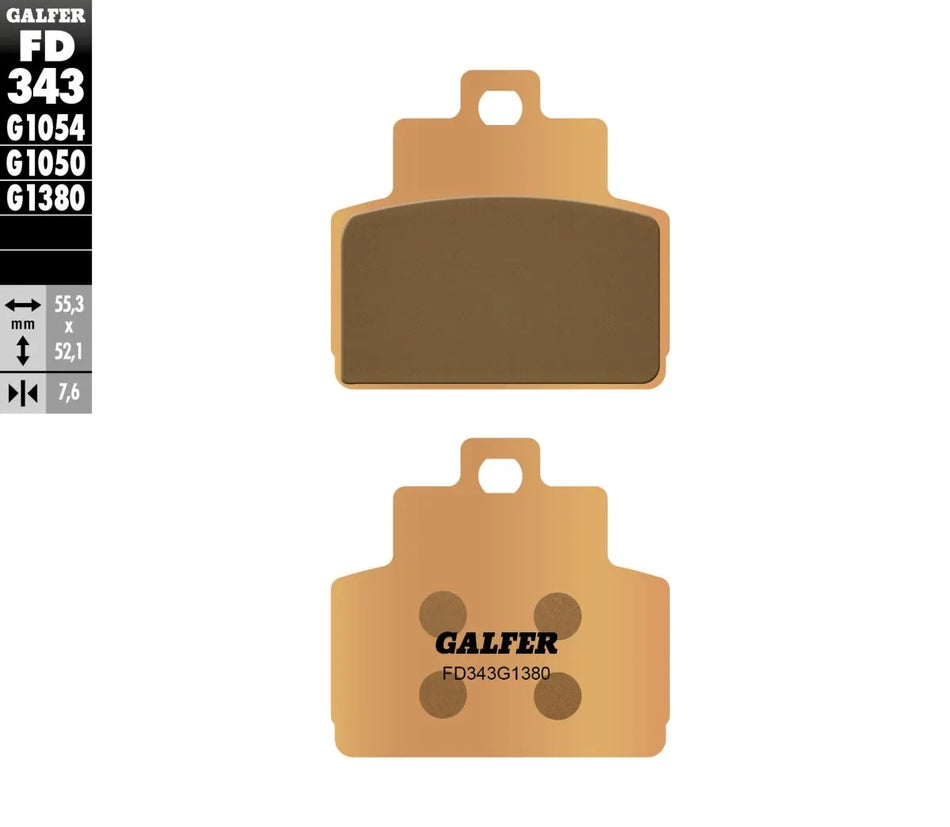 Galfer Sintered Metal Rear Brake Pads FD343G1380
