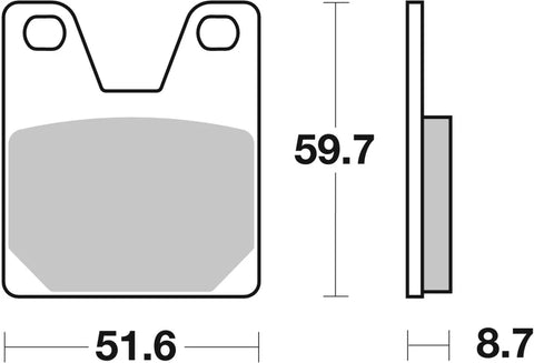 SBS Organic Rear Brake Pads 733RQ