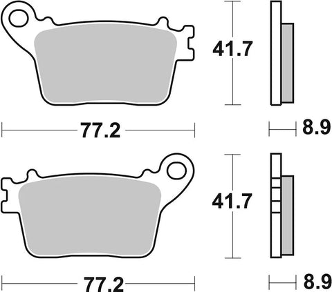 SBS Organic Rear Brake Pads 834RQ