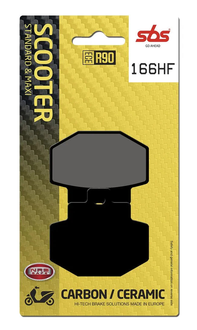 SBS Organic Rear Brake Pads 166HF