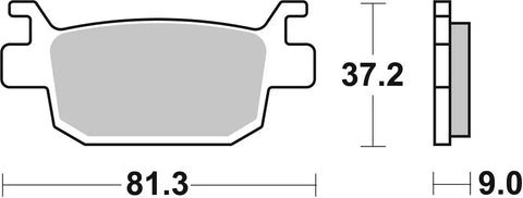 SBS Organic Rear Brake Pads 832HF