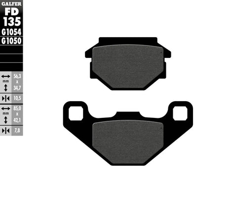 Galfer Organic Front Brake Pads Malaguti F10 50 / F10 / MGX 50 FD135G1050