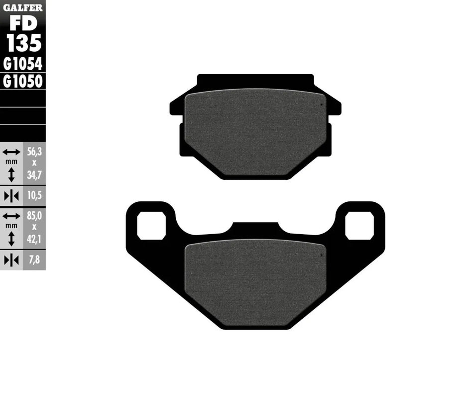 Galfer Organic Front Brake Pads Malaguti F10 50 / F10 / MGX 50 FD135G1050