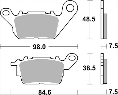 Brembo Ceramic Front Brake Pads Yamaha GPD 125 ABS / LTS 125 C CBS / GPD 155 ABS 07113