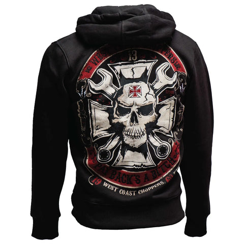 West Coast Choppers Mechanic Zip Hoodie Black