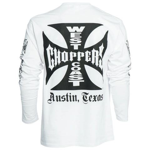 West Coast Choppers OG Cross Long Sleeve T-Shirt White