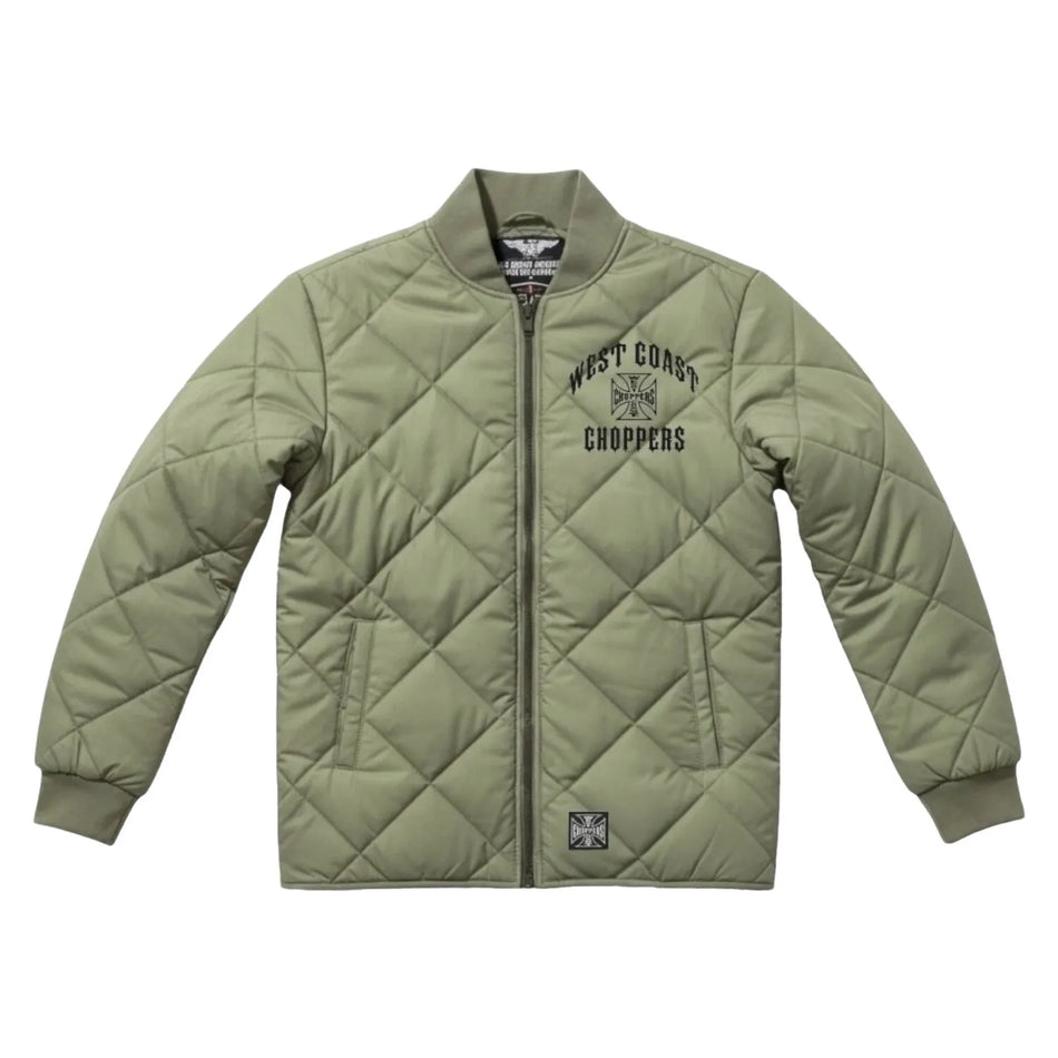 West Coast Choppers Iron Quilted Jacket Olive Green