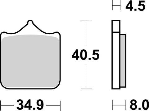 SBS Sintered Metal Front Brake Pads BMW S 1000 RR ABS / S 1000 R ABS 870DS-2