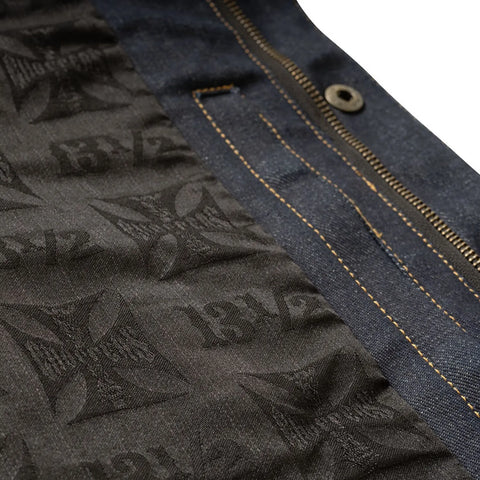 West Coast Choppers x 13 1/2 Dominator Raw Denim Riding Vest