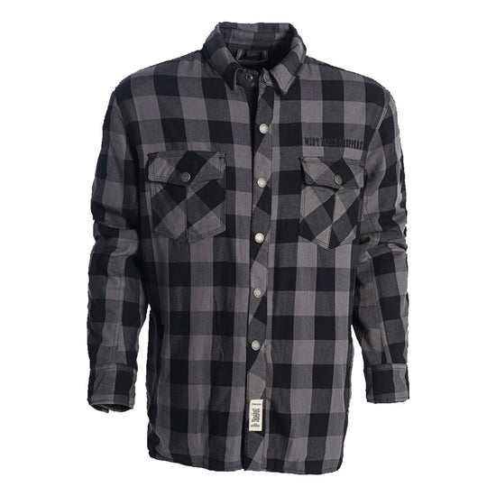 West Coast Choppers Dominator Riding Flannel Shirt Grey/Black
