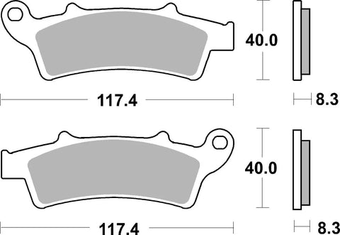 SBS Organic Front Brake Pads 159CT