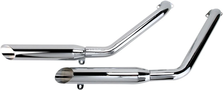 Cobra 2-into-2 Exhaust System Chrome with Slash Cut Tips (1370SC)
