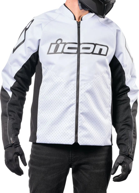 ICON Hooligan CE Textile Jacket White
