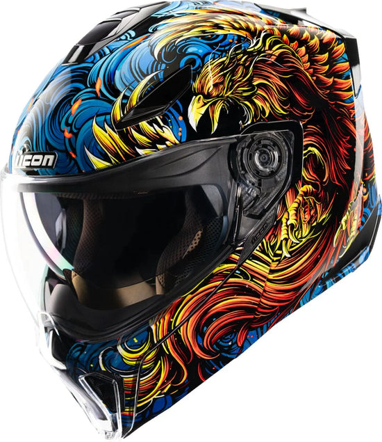 ICON Threshold Burn Birdie Burn Modular Helmet Blue