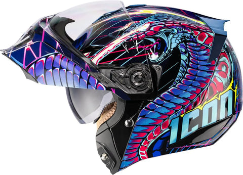 ICON Threshold Lazer Cobra Modular Helmet Blue