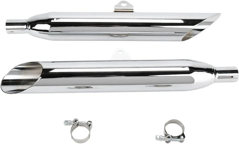 Cobra Slip-on Muffler Chrome with Slash Cut Tip (2173SC)
