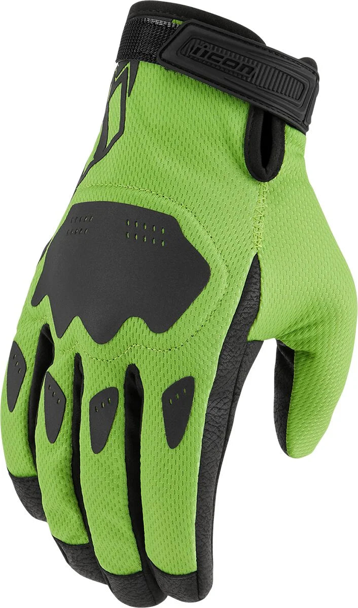 ICON Hooligan CE Gloves Green