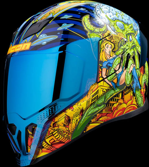 ICON Airflite Bugoid Blitz Helmet Blue