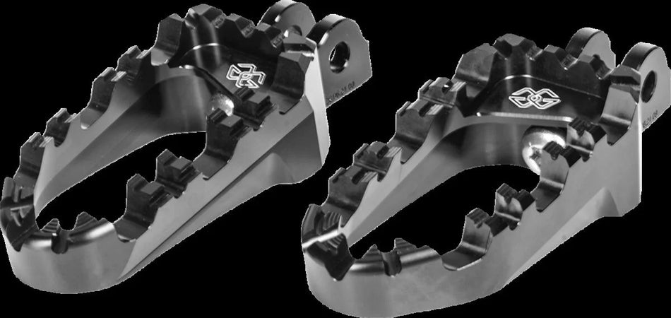 Gilles Tooling Pro-X Enduro Motorcycle Rider Footpegs Black (RGK-119-UF34-SET-B)