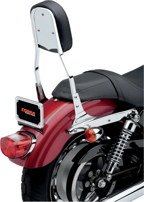 Cobra Standard Square Sissy Bar Chrome with Pad (602-1150)