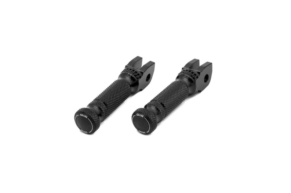 Gilles Tooling Sport Motorcycle Rider Footpegs Black