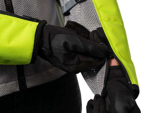 ICON Mesh AF CE Textile Jacket Grey/Hi-Vis