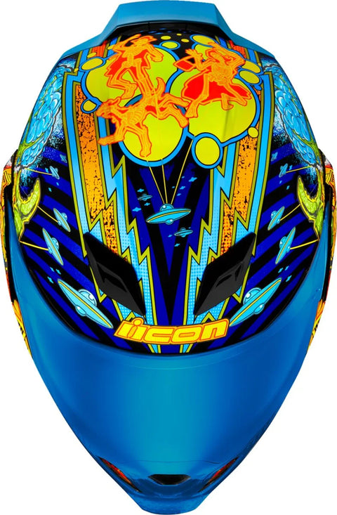 ICON Airflite Bugoid Blitz Helmet Blue