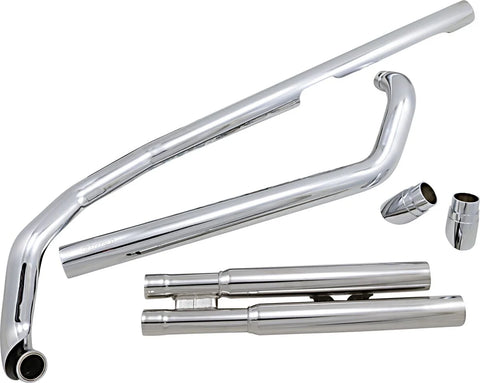 Cobra 2-into-2 Slash Down Hot Rod Speedster Exhaust System Chrome (2817)