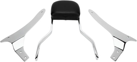 Cobra Short Square Sissy Bar Chrome with Pad (02-5968)