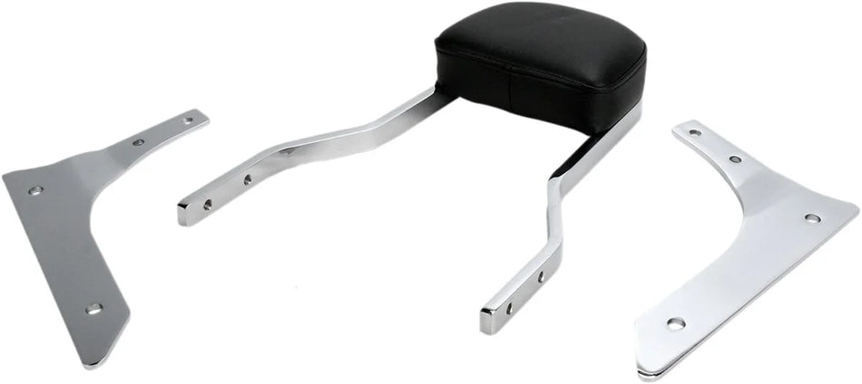 Cobra Short Square Sissy Bar Chrome with Pad (02-5618)