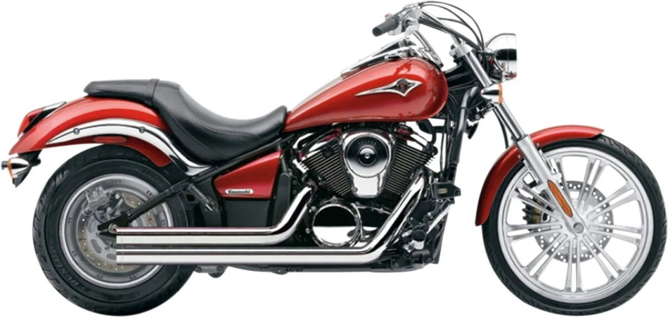 Cobra Hot Rod Speedster Short 2-into-2 Straight-Cut Exhaust System Triple-Chrome with PowerPort