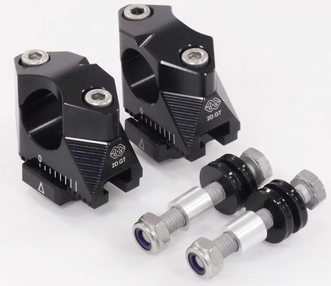 Gilles Tooling 2DGT Adjustable Handlebar Risers Black (2DGT-02-17)