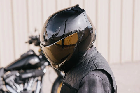 ICON Threshold Modular Helmet Gloss Black