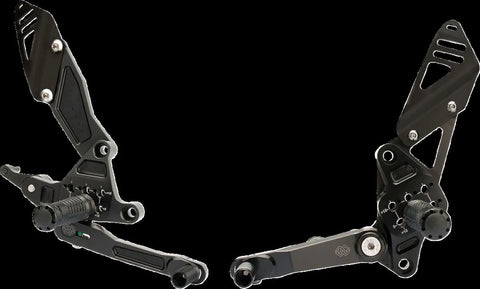 Gilles Tooling FXR Adjustable Motorcycle Rearset Black (FXR-Y03-B)