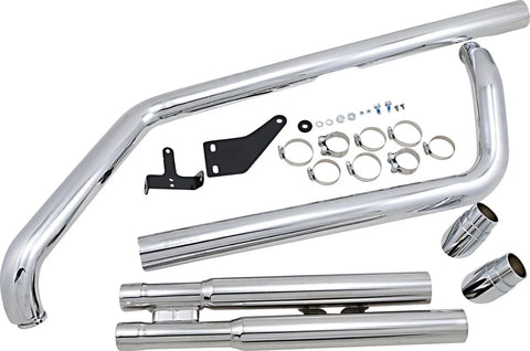 Cobra Slash Down Hot Rod Speedster Exhaust Chrome (4819)