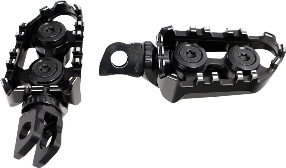 Gilles Tooling Tech-X Enduro Motorcycle Rider Footpegs Black (RGK-300-UF35-SET-B)
