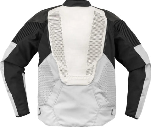 ICON Overlord 3 Leather Jacket Black/White