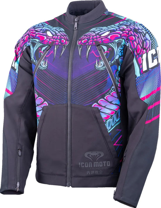 ICON Merc3 Lazer Cobra Men's Motorcycle Jacket Black