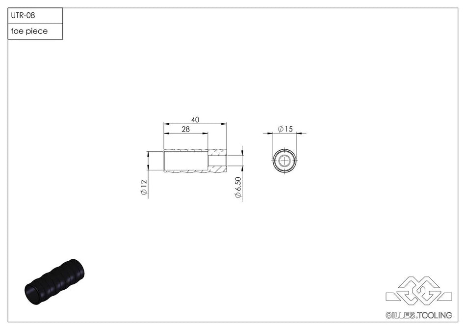 Gilles Tooling Toe Piece Left Black (UTR-08-B)