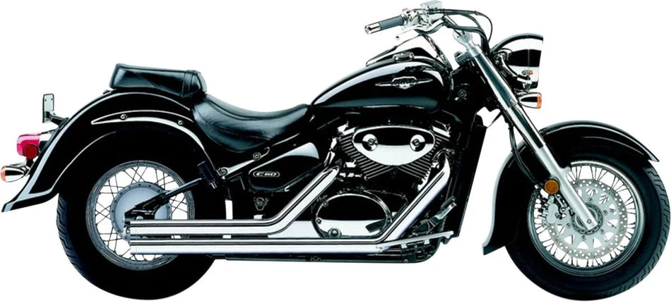 Cobra Street Rod 2-into-2 Straight-Cut Exhaust System Chrome (3717T)
